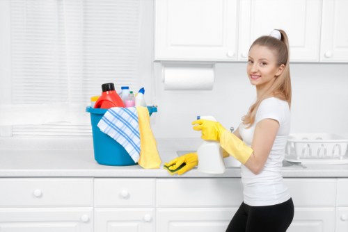 Work area being managed safely during a deep clean
